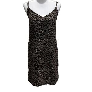 PEYTON JENSEN‎ women's animal print dress small brown black mini
